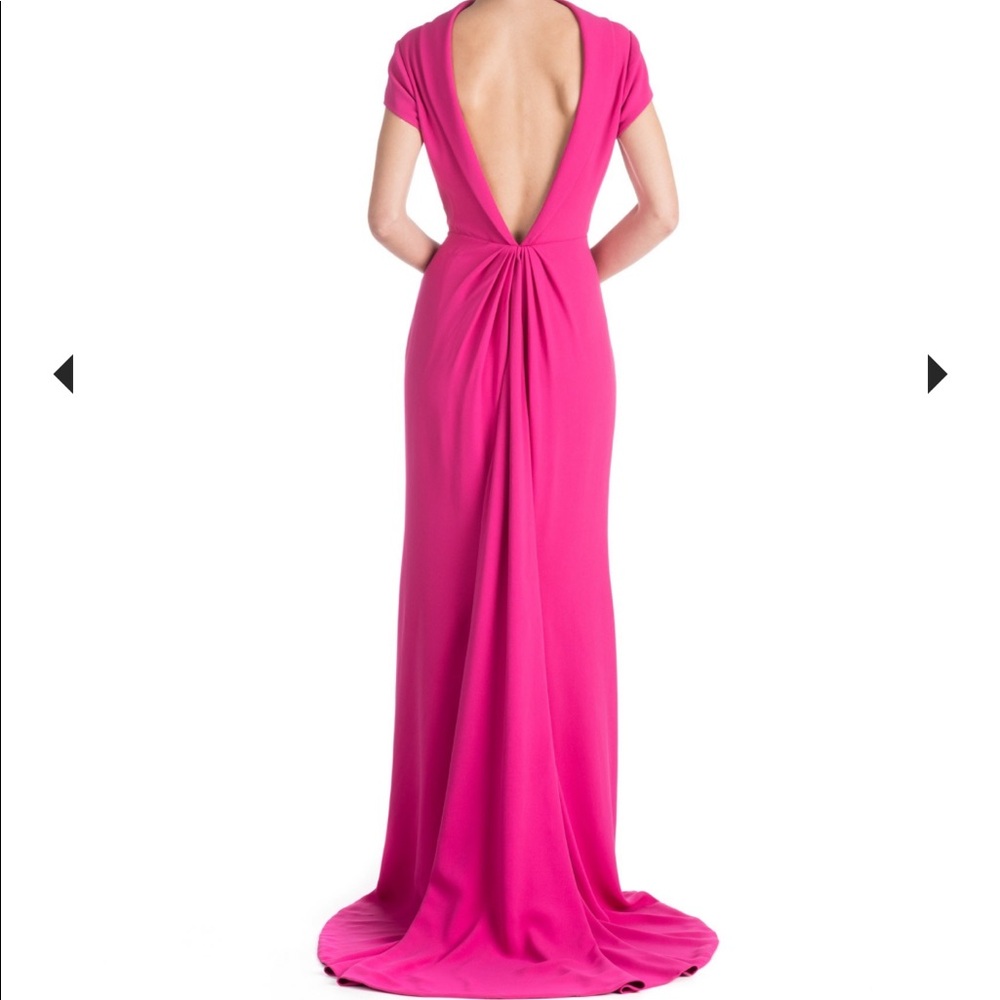 Elizabeth Kennedy High Neck Cap Sleeve Gown